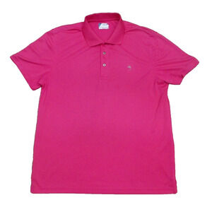 Izod Mens Golf Polo Shirt Short Sleeve Logo Casual Size Large Pink